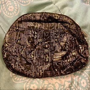Gold & Black Egyptian Designs Cosmetics Bag